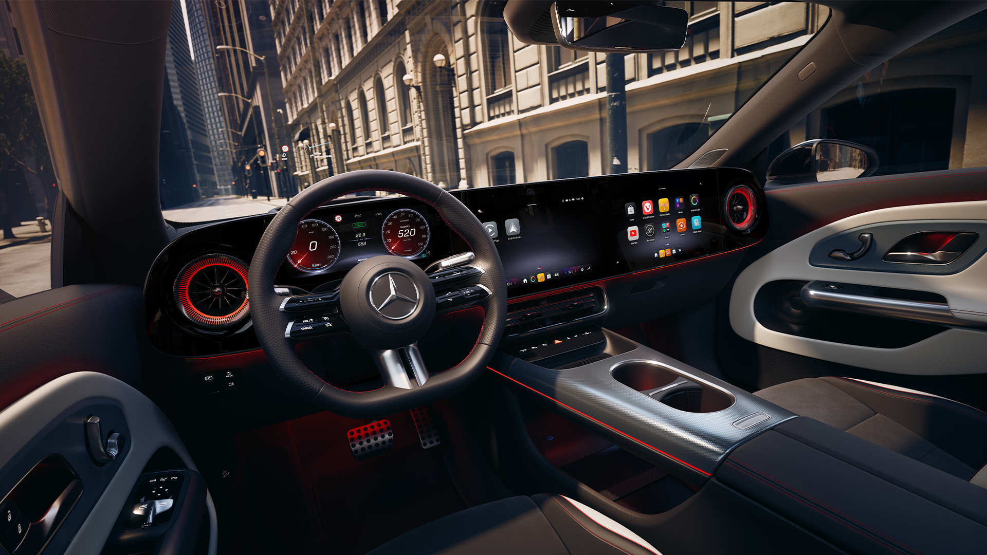 Mercedes-Benz CLA sisevaae keskkonsoolile